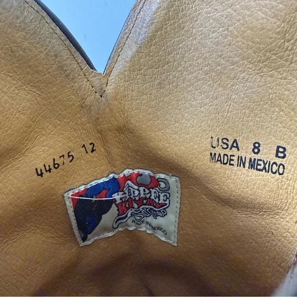 Old Gringo Yippee Ki Yay Hand Crafted Distressed Brown Leather Tall Boots 8B - Picture 10 of 10